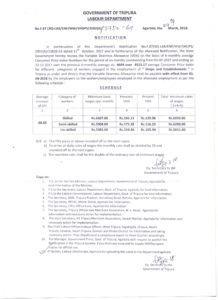 Revised Minimum Wages Tripura